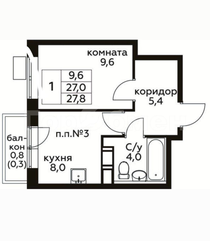 квартира г Москва п Филимонковское д Середнево Филатов луг, обл Московская фото 1