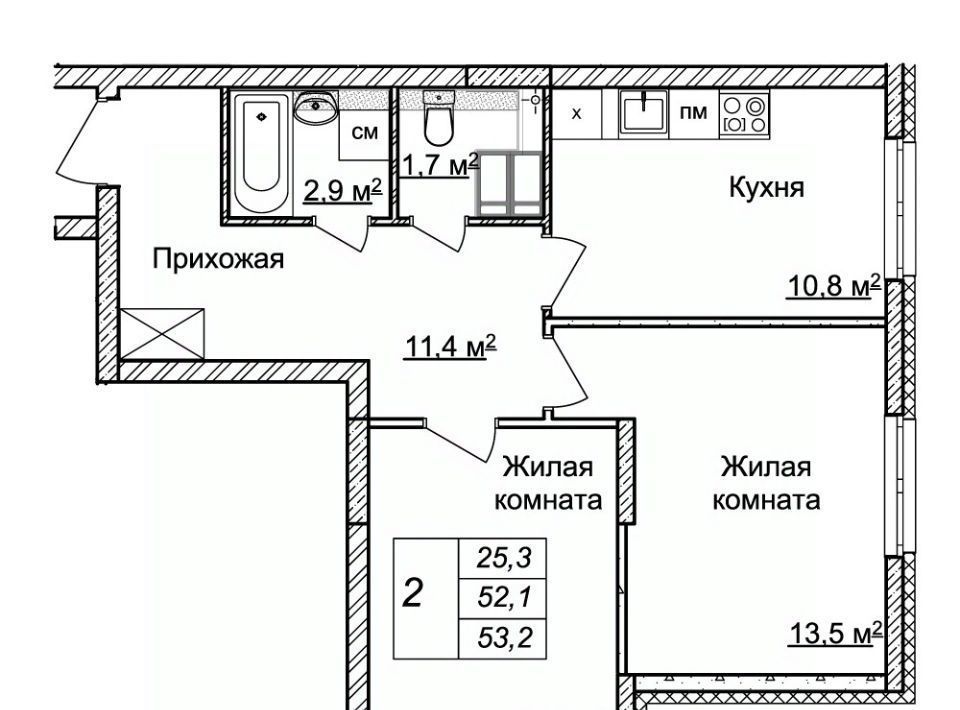 квартира г Нижний Новгород Горьковская ЖК «Новая Кузнечиха» 8 фото 1