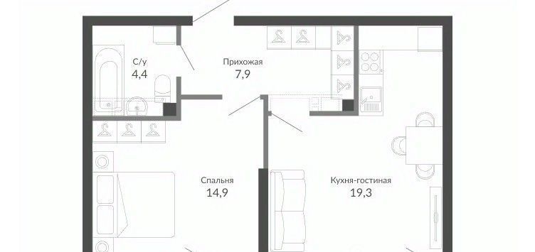 квартира г Новороссийск р-н Центральный ул Куникова 47г ЖК Облака 2 фото 1