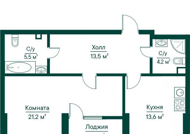 квартира г Самара Российская ЖК Грин Ривер фото 1