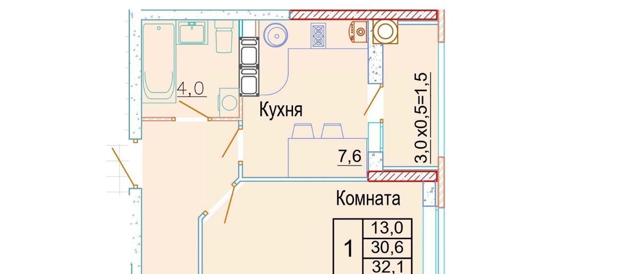 квартира г Ростов-на-Дону р-н Пролетарский Кирпичный пр-кт 40-летия Победы 103а фото 1