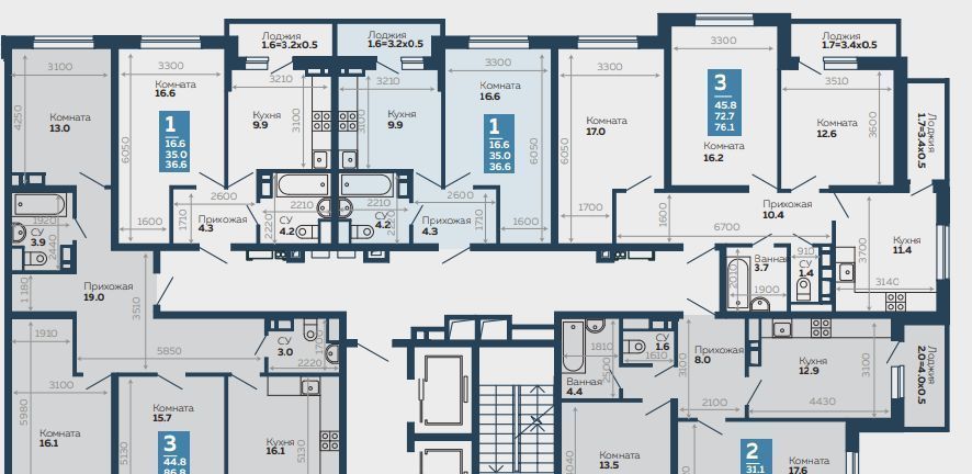 квартира г Краснодар р-н Прикубанский ул Героев-Разведчиков 11/3 фото 2