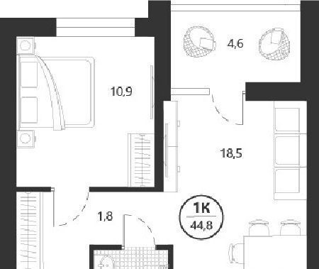 квартира г Тюмень р-н Центральный ул Братьев Бондаревых 5 фото 1