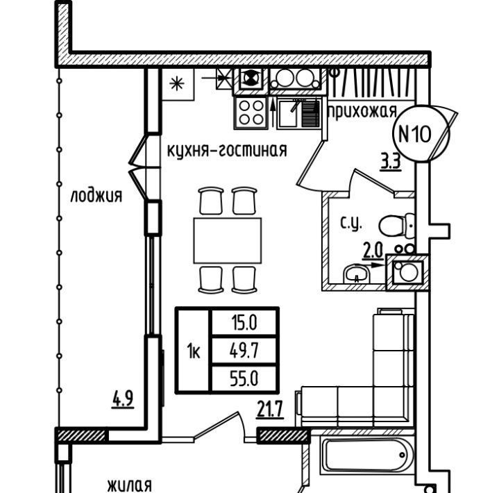 квартира г Калининград р-н Центральный ул Дубовая аллея 3ак/1 фото 1