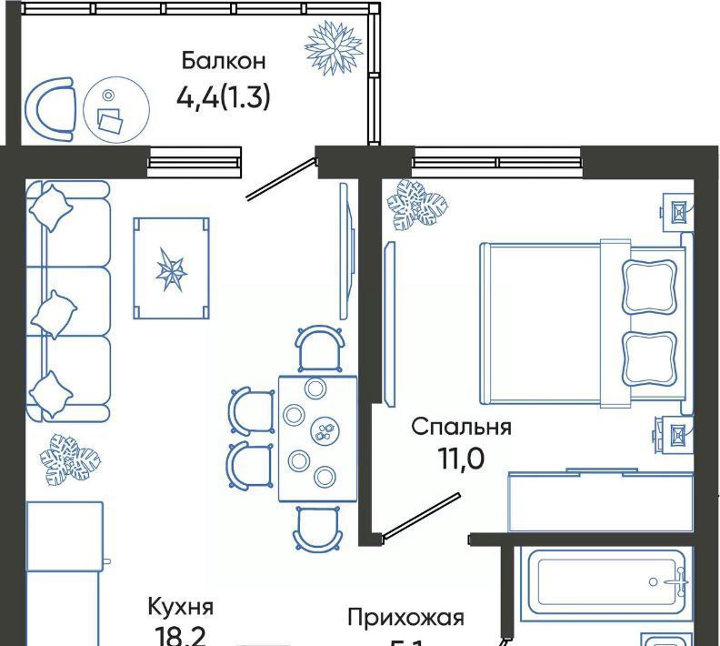 квартира г Новороссийск р-н Центральный ул Куникова 47г ш Мысхакское фото 1