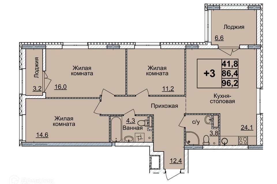 квартира г Нижний Новгород р-н Нижегородский ул Родионова 29 фото 1