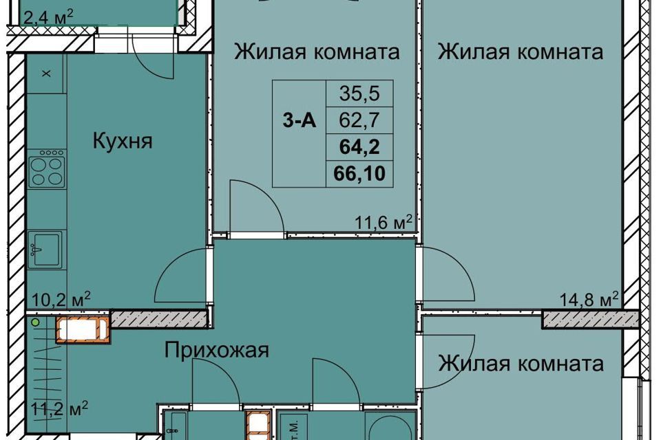 квартира г Нижний Новгород р-н Советский ул Серафимовича 24 ул 1-я Оранжерейная фото 1