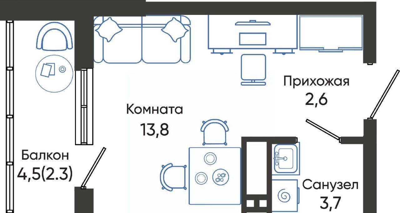 квартира г Новороссийск р-н Центральный ул Куникова 47г ш Мысхакское фото 1