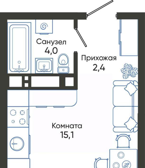 квартира г Новороссийск р-н Центральный ш Мысхакское фото 2