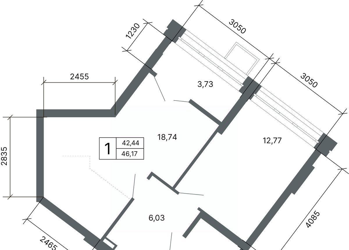 квартира г Екатеринбург Геологическая ул Мира 47/6 фото 2