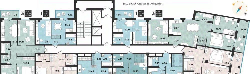 квартира г Архангельск р-н округ Майская Горка пр-кт Ленинградский 105 фото 2