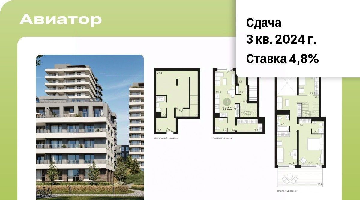 квартира г Новосибирск Заельцовская ул Аэропорт 88 фото 1