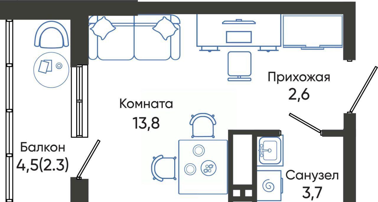 квартира г Новороссийск р-н Центральный ш Мысхакское фото 2