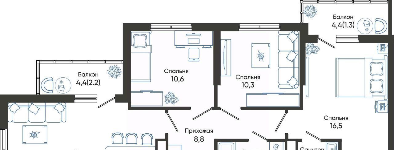 квартира г Новороссийск р-н Центральный ул Куникова 47г ш Мысхакское фото 1