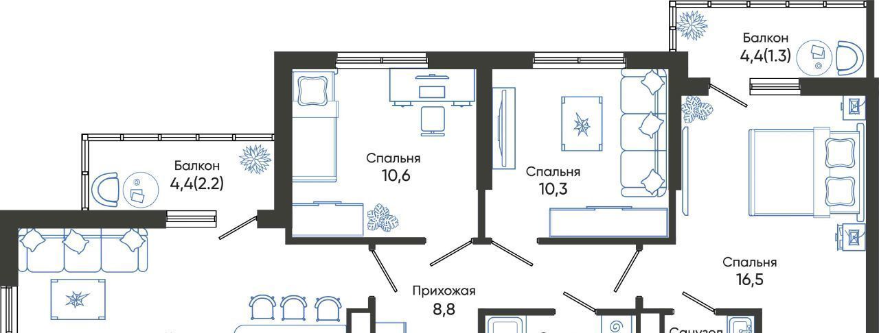 квартира г Новороссийск р-н Центральный ул Куникова 47г ш Мысхакское фото 2