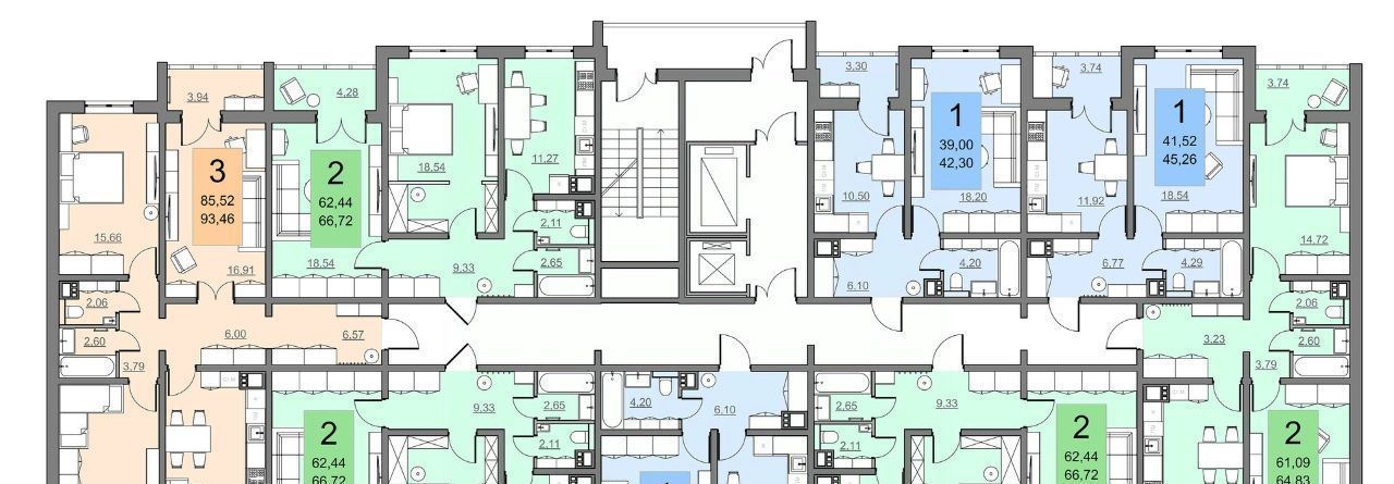 квартира г Саратов р-н Кировский Солнечный 2 ул им Академика Семенова Н.Н. 19 фото 1