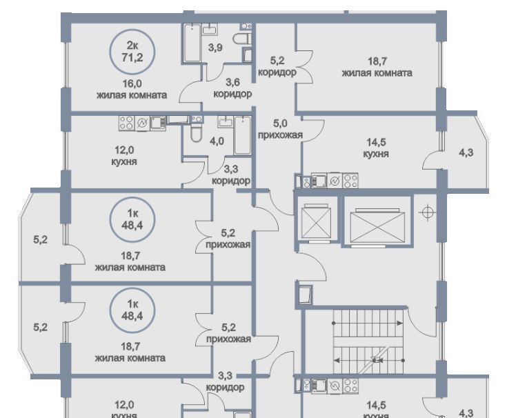 квартира г Нефтеюганск мкр 17-й 11/2 фото 2