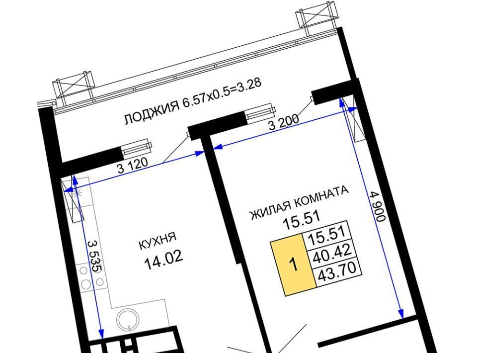 квартира г Краснодар р-н Центральный ЖК Фонтаны фото 1