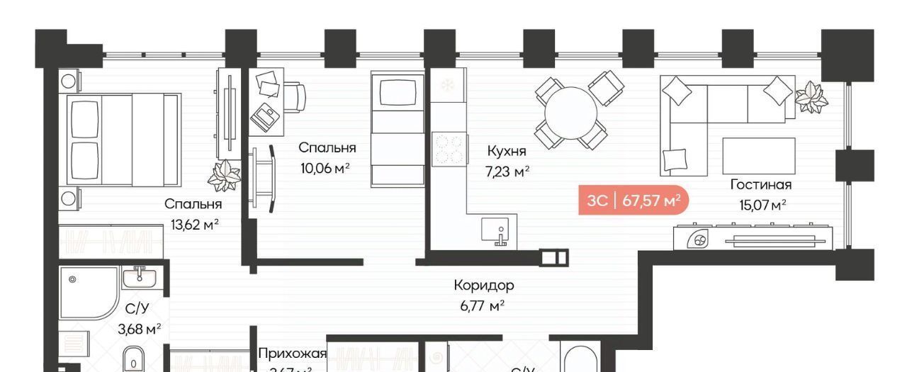 квартира г Новосибирск Речной вокзал ул Ленинградская фото 1