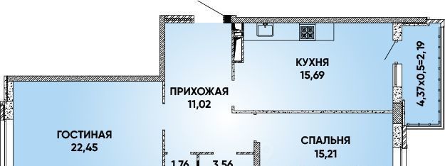 квартира г Краснодар р-н Прикубанский Достояние мкр фото 1