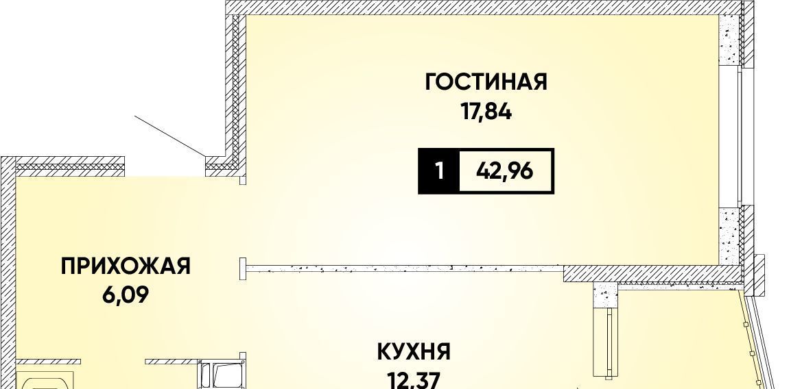 квартира г Краснодар р-н Прикубанский Достояние мкр фото 1