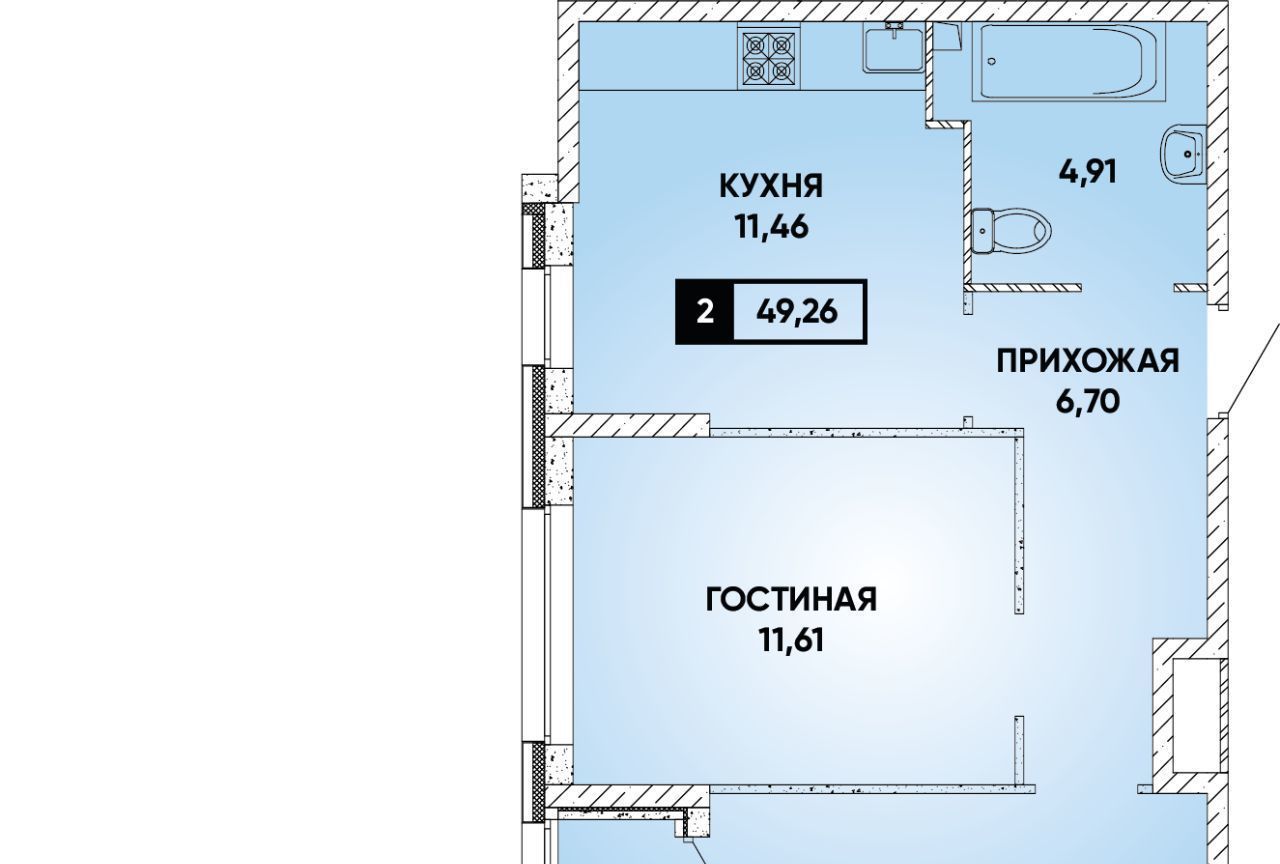 квартира г Краснодар р-н Прикубанский ЖК Архитектор фото 1