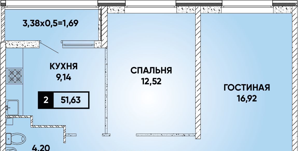 квартира г Краснодар р-н Прикубанский ЖК Архитектор фото 1