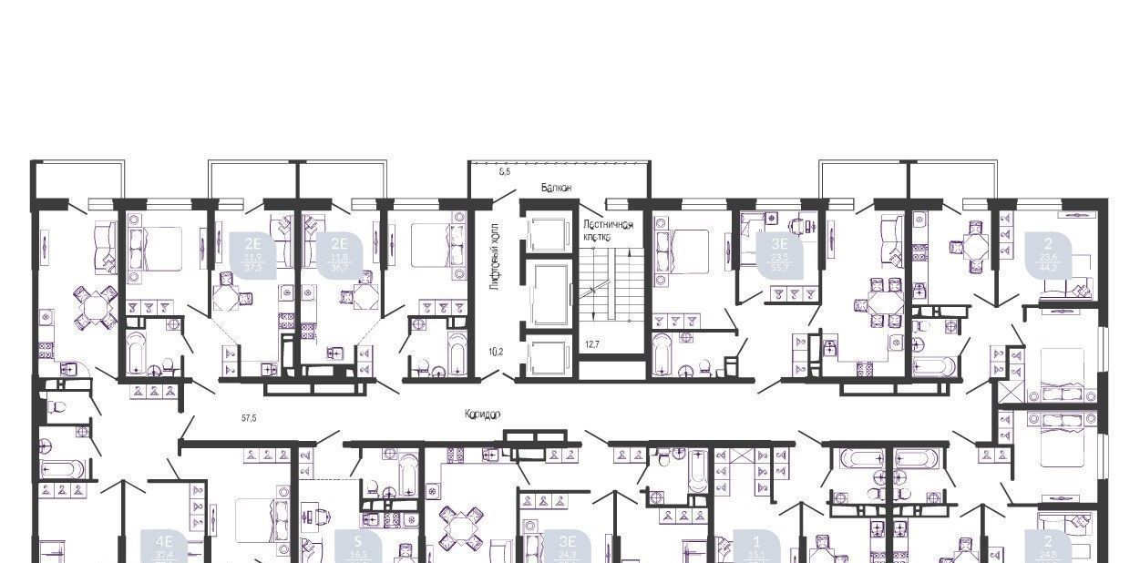 квартира г Краснодар р-н Прикубанский ул им. Героя Георгия Бочарникова 2/2 фото 1