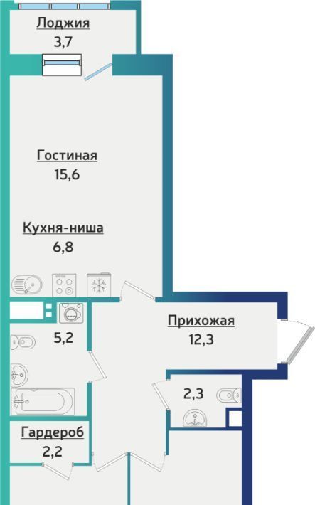 квартира г Ижевск р-н Устиновский ул Архитектора П.П.Берша 42 ЖК Берша Сити фото 1