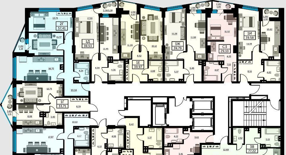 квартира г Ростов-на-Дону р-н Кировский ул Красноармейская 157в/83с 3 фото 1