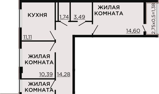 квартира г Краснодар р-н Прикубанский ул Краеведа Соловьёва 6/4 фото 7