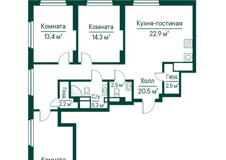 квартира г Самара р-н Октябрьский Российская ЖК Грин Ривер фото 1