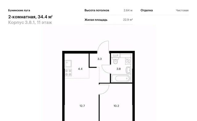 г Москва п Сосенское п Коммунарка ЖК Бунинские Луга 8/1 метро Бунинская аллея 3. фото