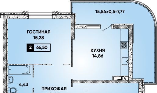 квартира г Краснодар р-н Прикубанский Достояние мкр фото 1