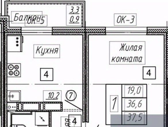 квартира р-н Новоусманский п Отрадное ул Осиновая 9 фото 1