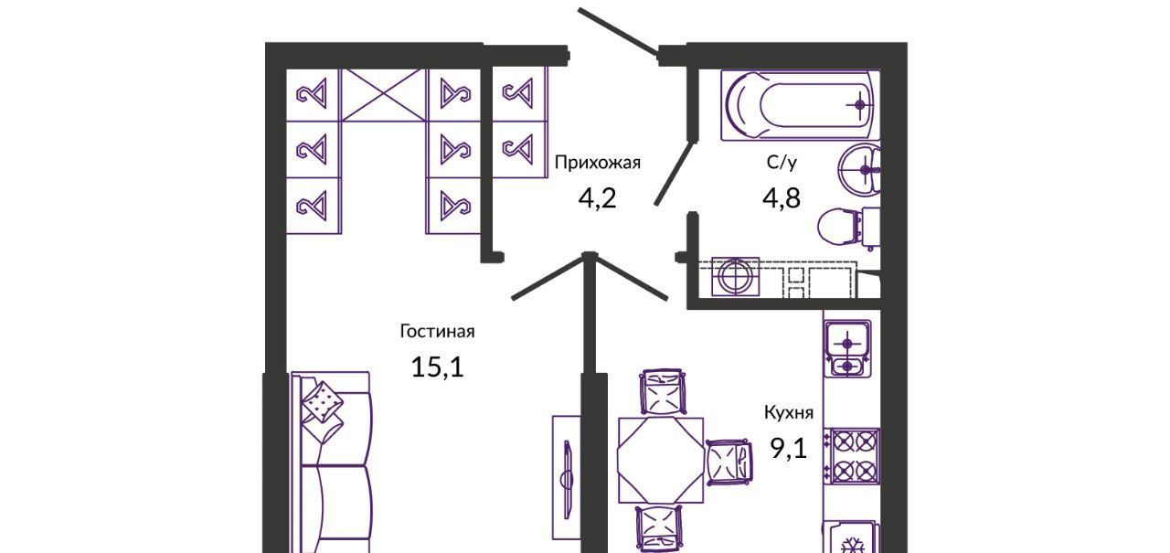 квартира г Краснодар р-н Прикубанский ул им. Героя Георгия Бочарникова 2/2 фото 1