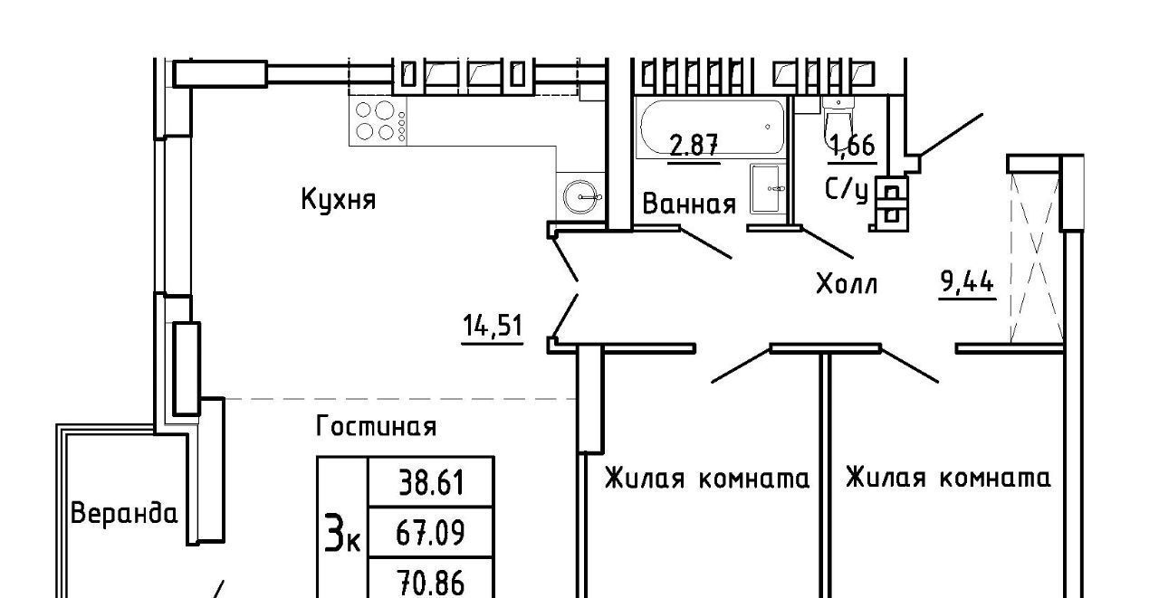 квартира г Ростов-на-Дону р-н Железнодорожный Нижнегниловской ул Магнитогорская 2 фото 1