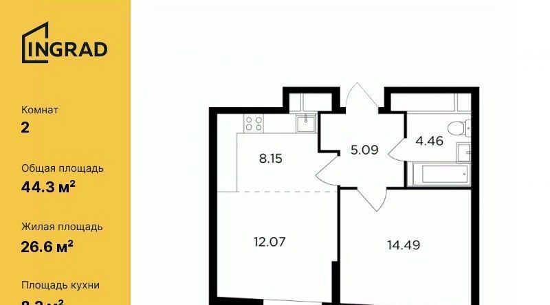 квартира г Москва Давыдково ул Петра Алексеева 14 фото 1