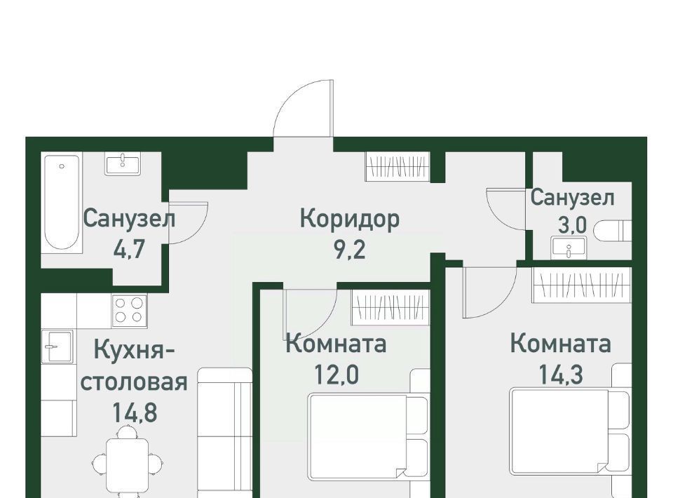 квартира р-н Сосновский п Западный р-н мкр Привилегия фото 1