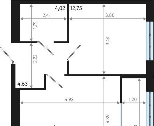 квартира г Тюмень р-н Ленинский ул Газопромысловая 1к/2 фото 2