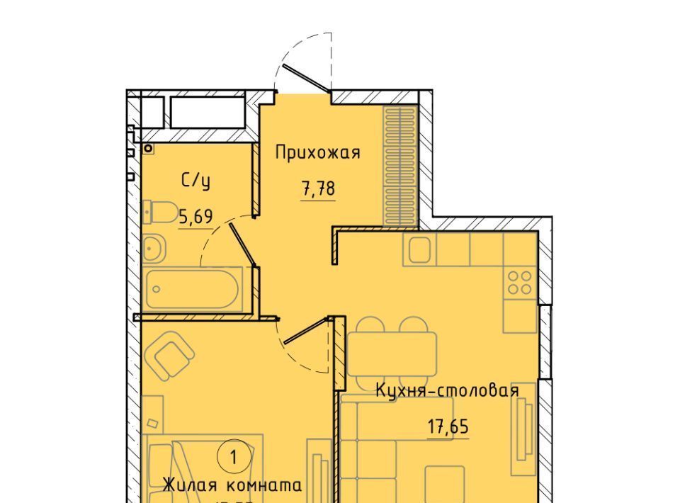 квартира г Екатеринбург Чкаловская ул Машинная 1в/2 фото 1