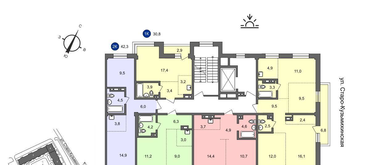 квартира г Иркутск р-н Свердловский Академгородок ЖК «Академик» фото 2