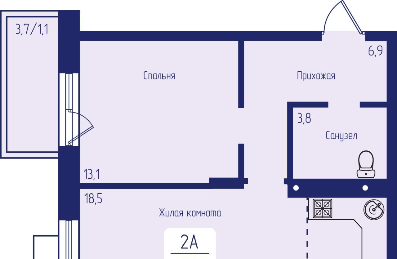 квартира г Красноярск р-н Октябрьский пр-кт Свободный Красноярский кадастровый район фото 1