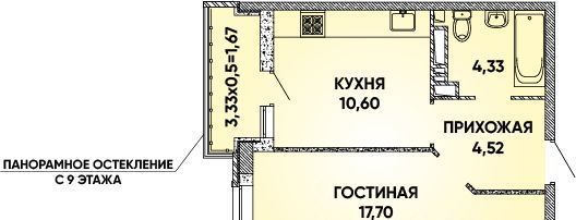 квартира г Краснодар р-н Прикубанский Парковый ул им. Григория Булгакова 10 Достояние мкр фото 1