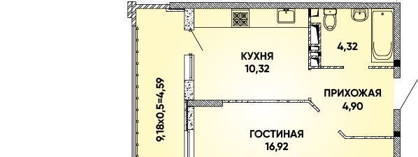 квартира г Краснодар р-н Прикубанский Парковый ул им. Григория Булгакова 10 Достояние мкр фото 1