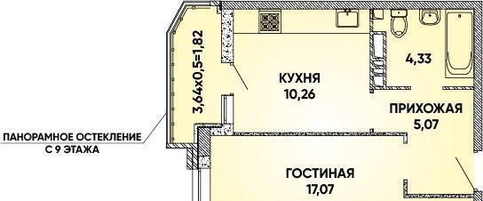 квартира г Краснодар р-н Прикубанский Парковый ул им. Григория Булгакова 10 Достояние мкр фото 1