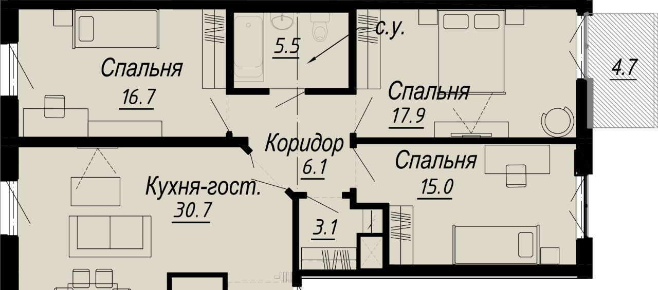 квартира г Санкт-Петербург метро Петроградская наб Реки Карповки 27 фото 1