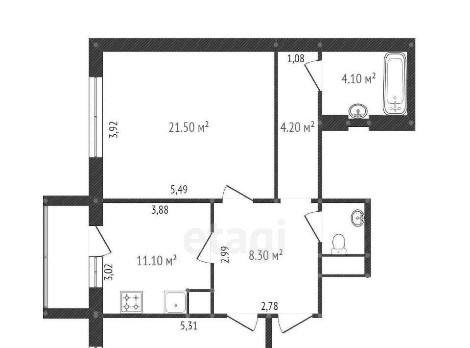 квартира г Новый Уренгой мкр Оптимистов 2/2 фото 22