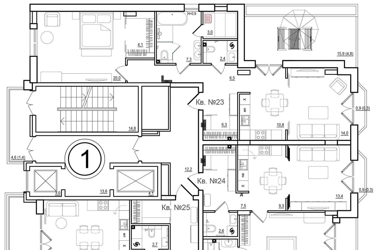 квартира г Калининград р-н Ленинградский ул Молодой гвардии 36/2 фото 2