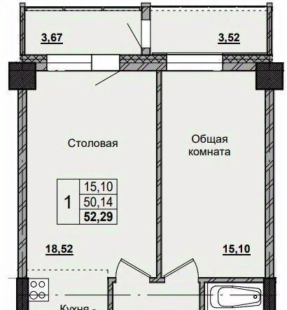 квартира г Якутск ул им. Д.Д.Красильникова 5 фото 1